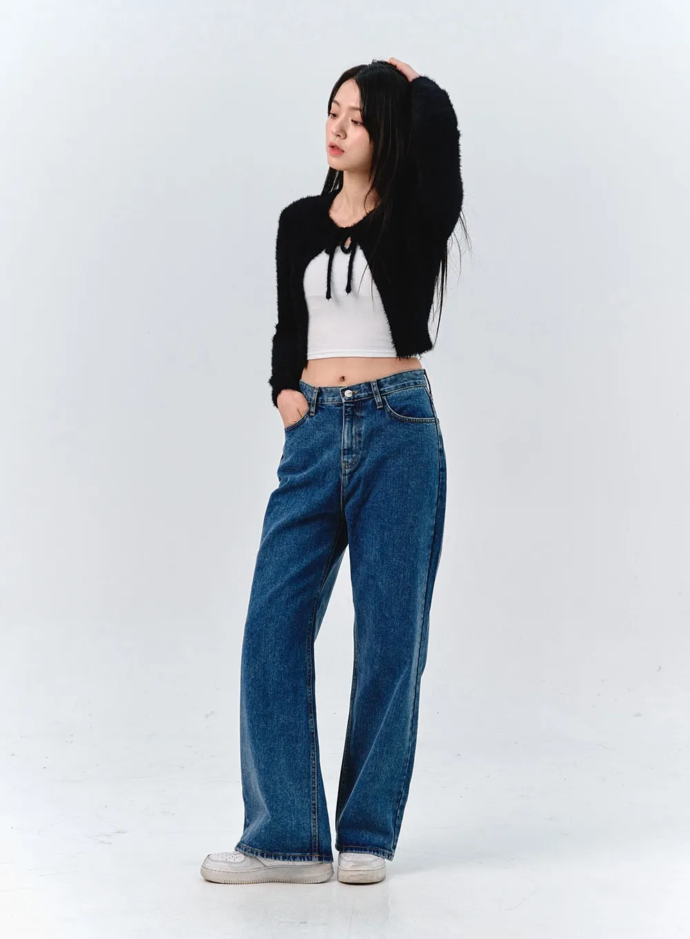 Straight-Leg Wide Jeans OO316