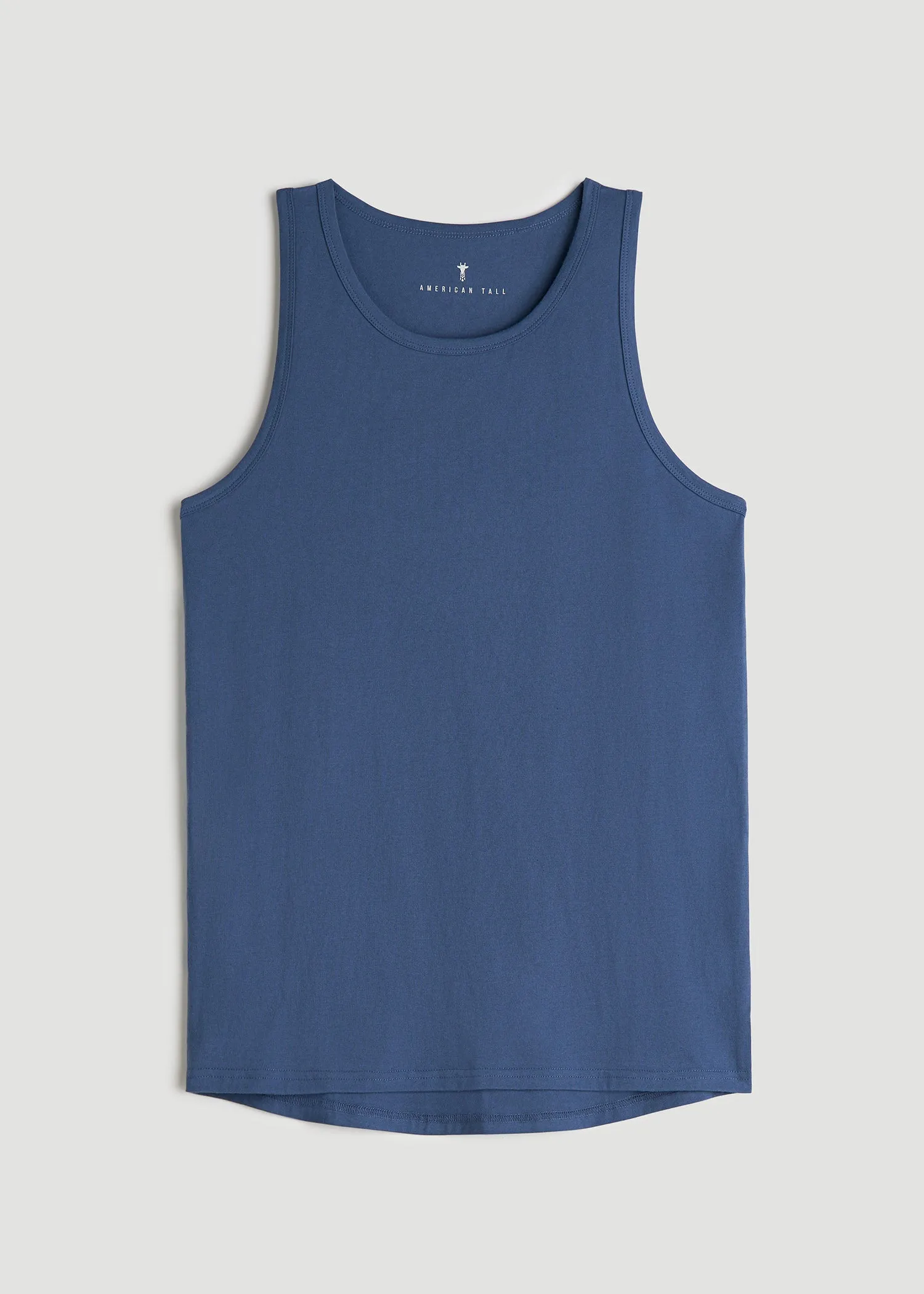 The Essentials: Men's Tall SLIM-FIT Beach Tank Top in Persimmon