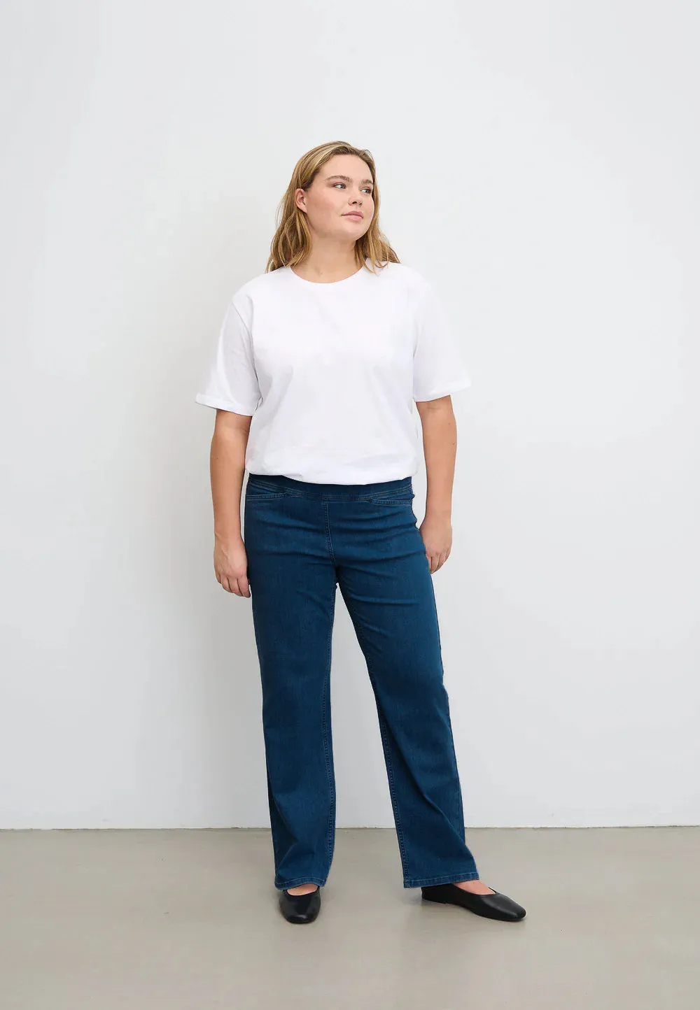 Thea Straight - Short Length - Blue Denim