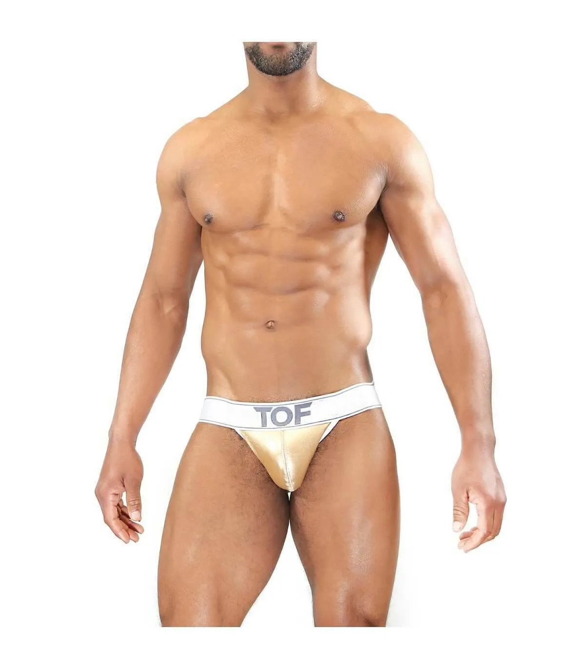 TOF PARIS Sexy GOLDEN Jockstraps Polyurethane Fashion Gold Jock 9