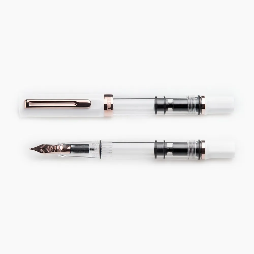 TWSBI ECO Fountain Pen - White with Rose Gold Trim