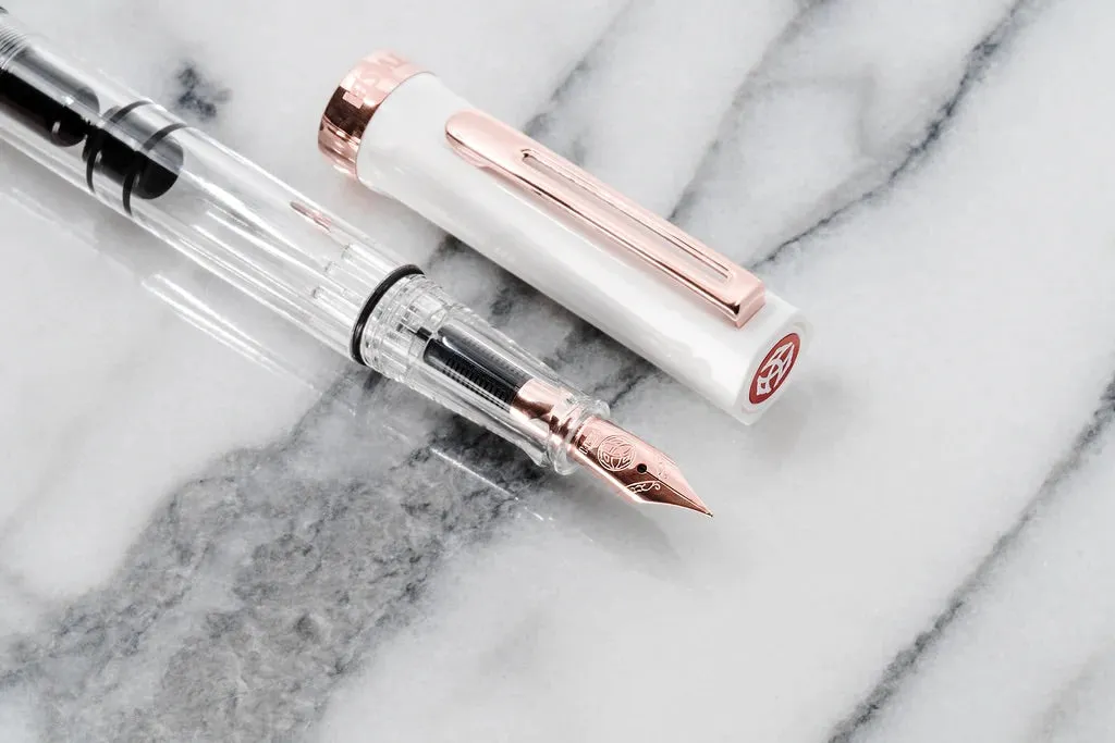 TWSBI ECO Fountain Pen - White with Rose Gold Trim