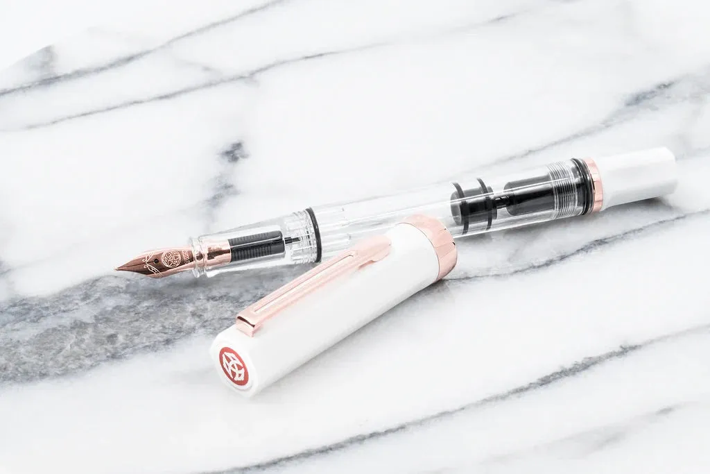 TWSBI ECO Fountain Pen - White with Rose Gold Trim