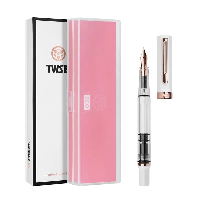 TWSBI ECO Fountain Pen - White with Rose Gold Trim