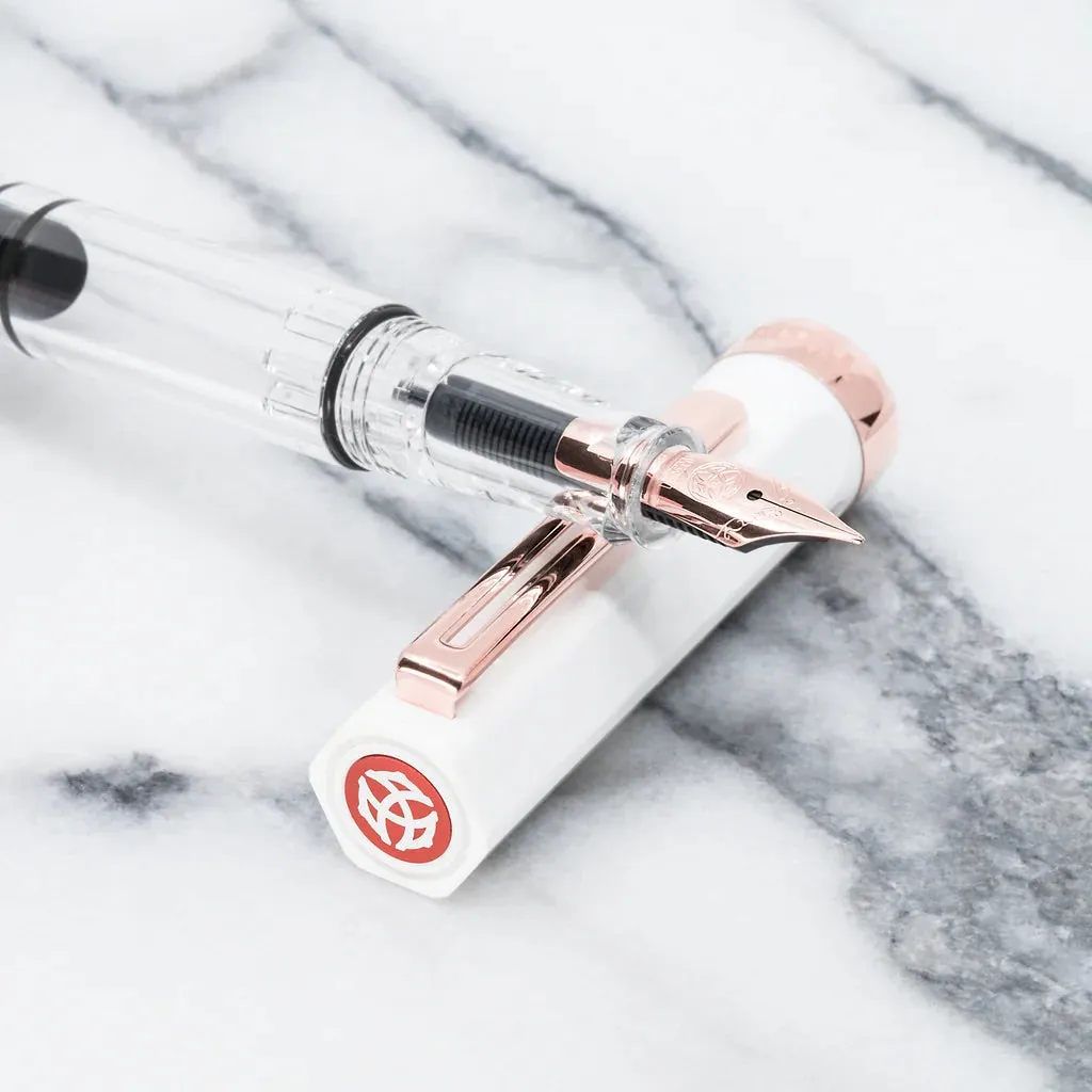 TWSBI ECO Fountain Pen - White with Rose Gold Trim