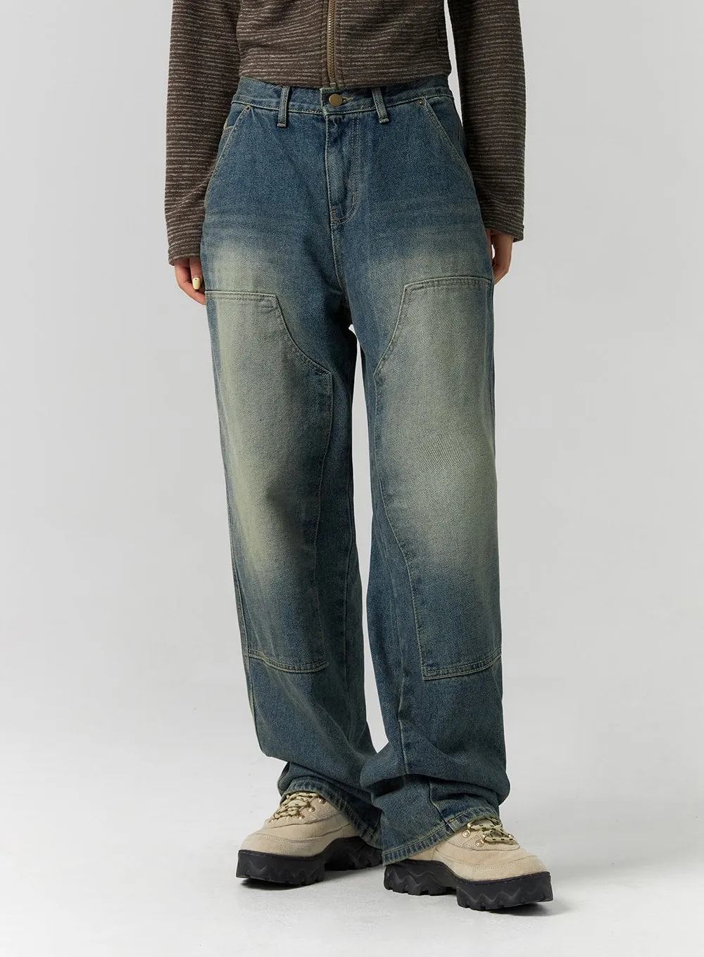 Vintage Wash Wide Jeans CS312