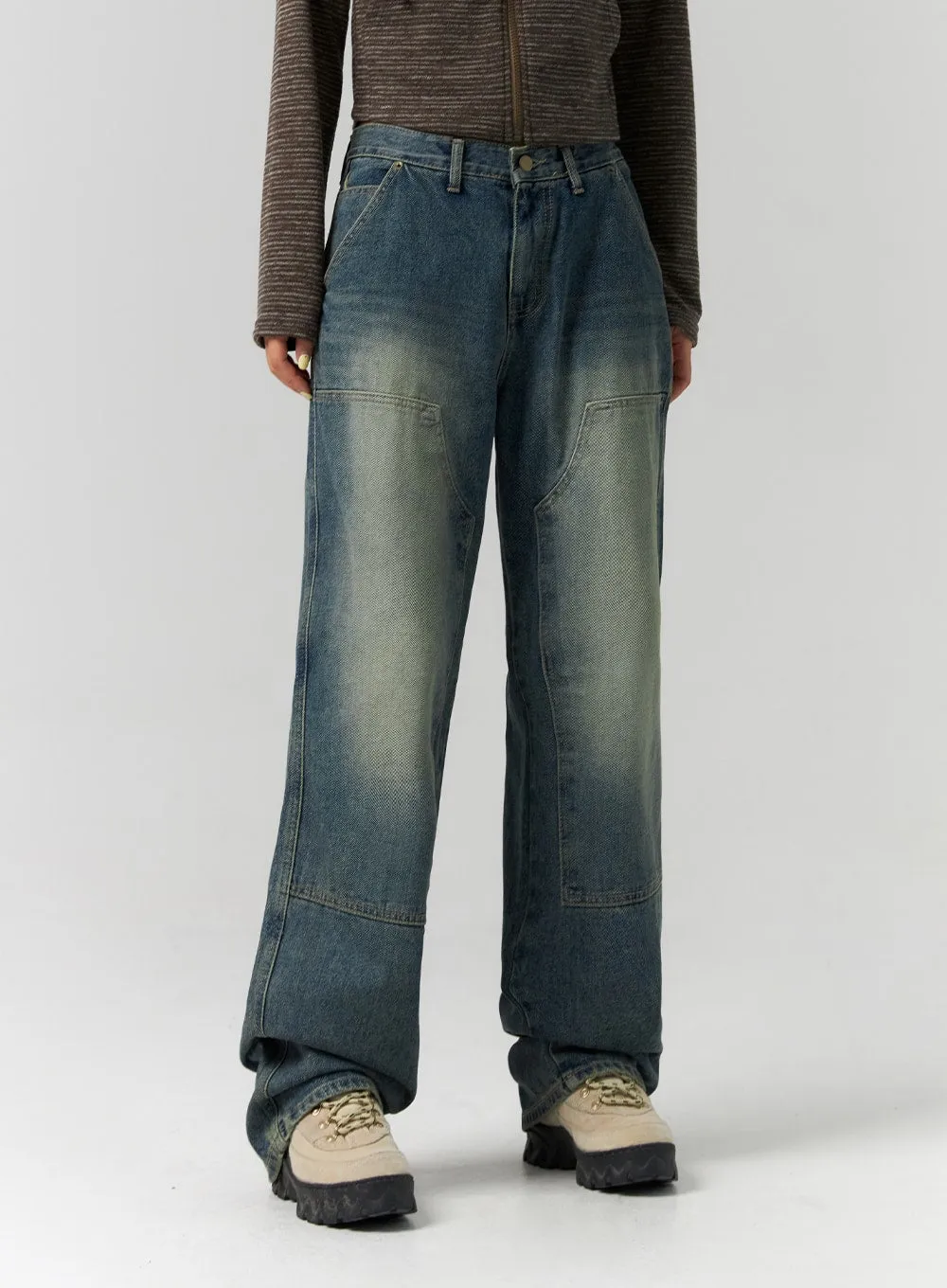 Vintage Wash Wide Jeans CS312