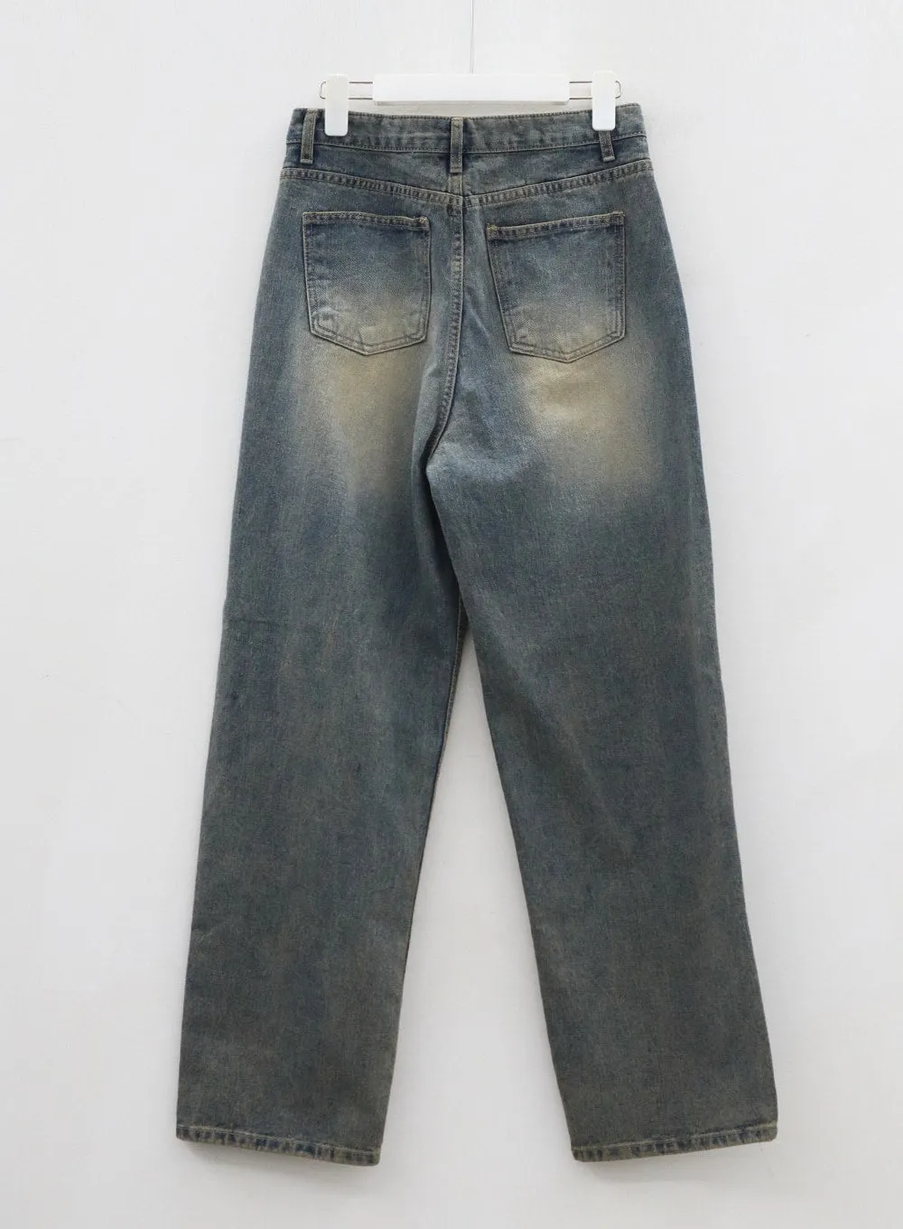 Vintage Wash Wide Leg Jeans CJ319