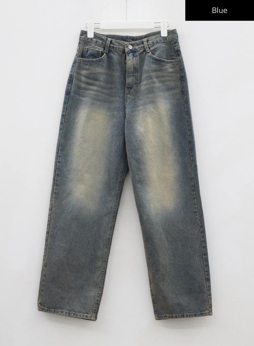 Vintage Wash Wide Leg Jeans CJ319