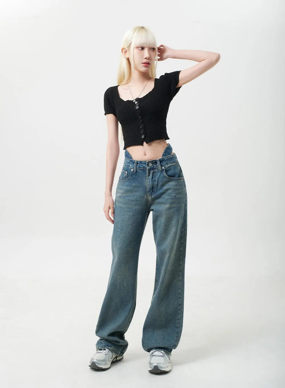 Waist Detail Jeans BY331