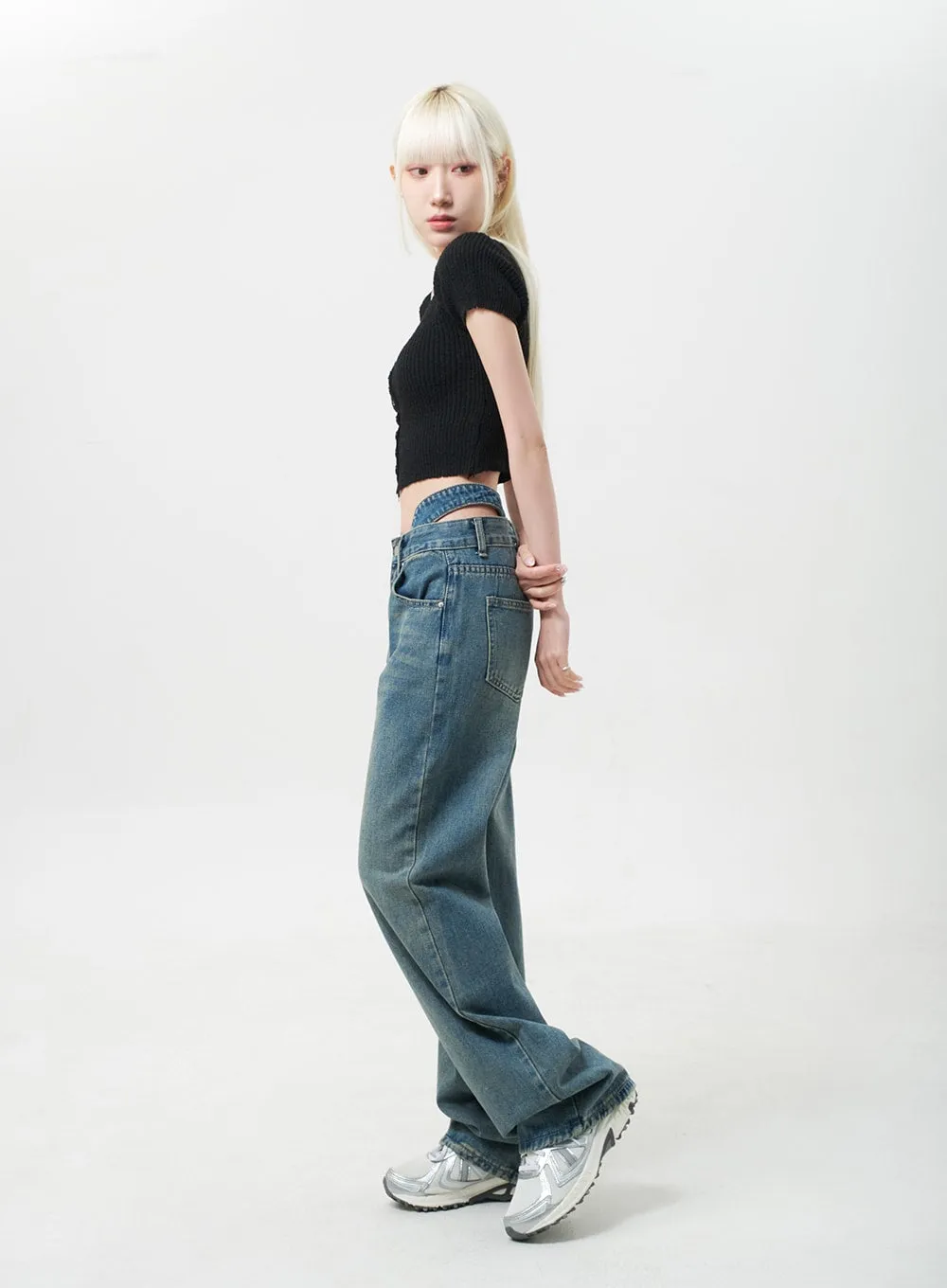 Waist Detail Jeans BY331