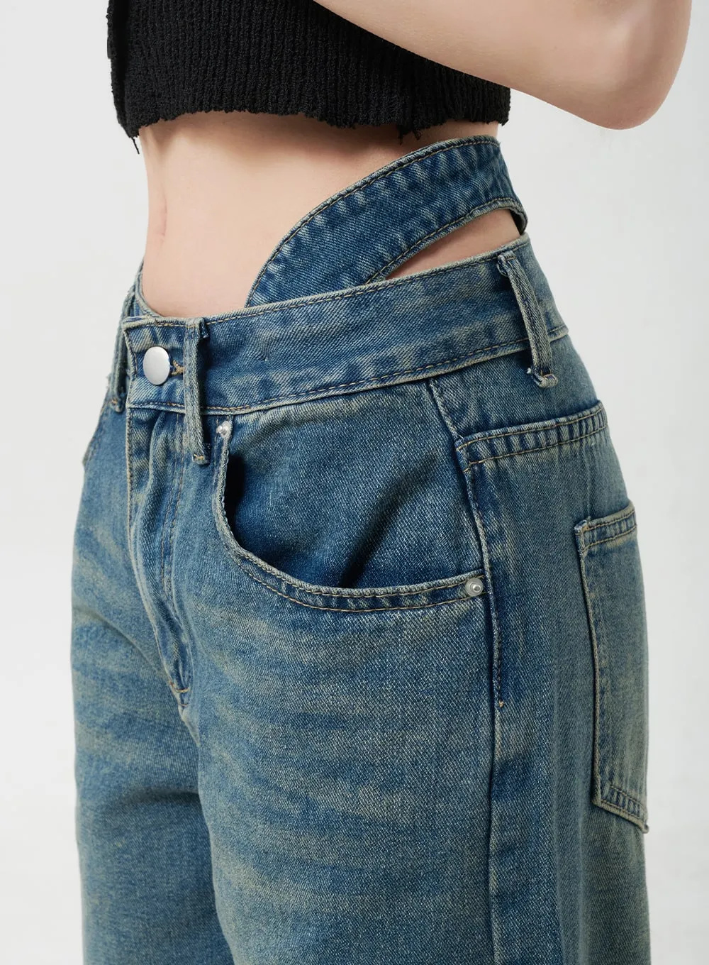 Waist Detail Jeans BY331