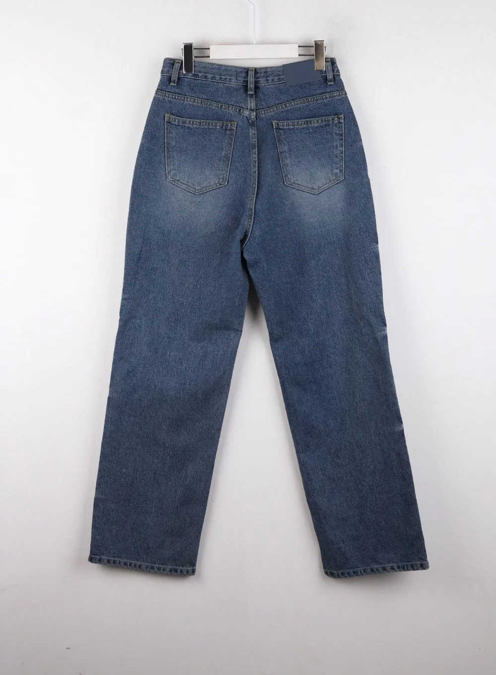 Washed Denim Wide Leg Jeans CD308