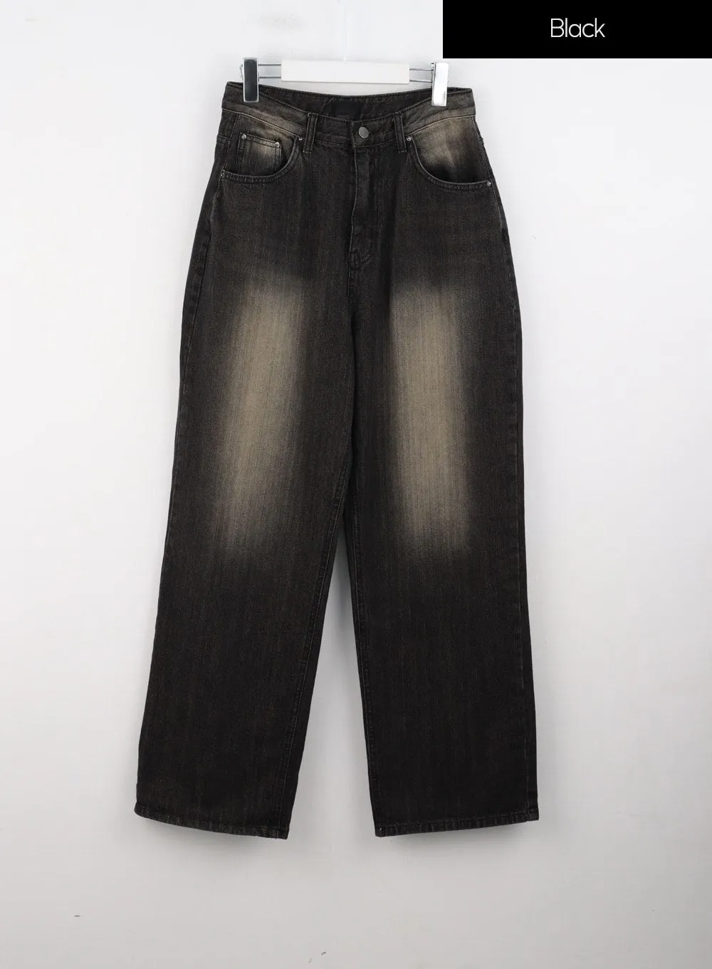 Washed Wide Leg Jeans IS301