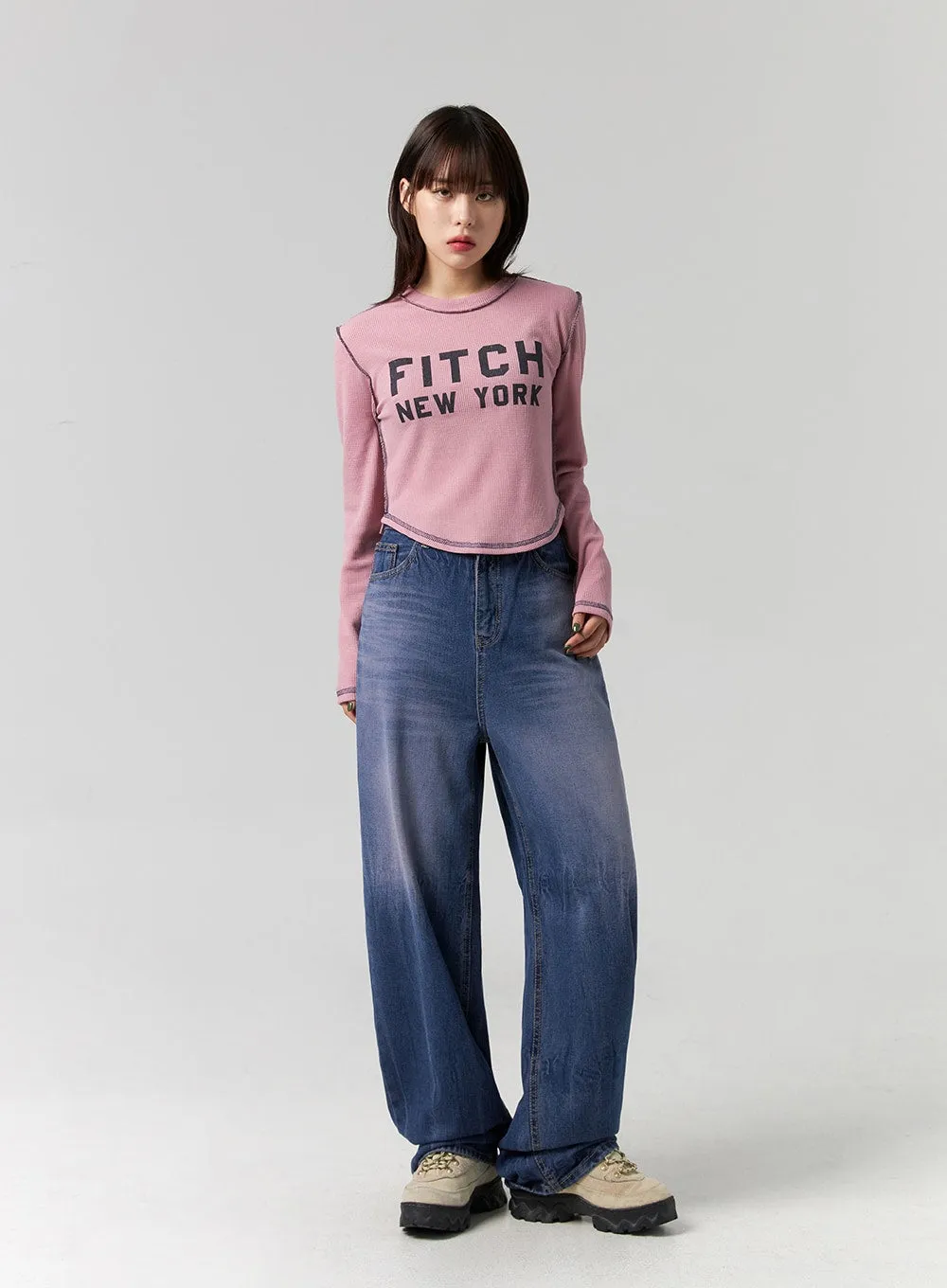 Wide Leg Cotton Jeans CG331