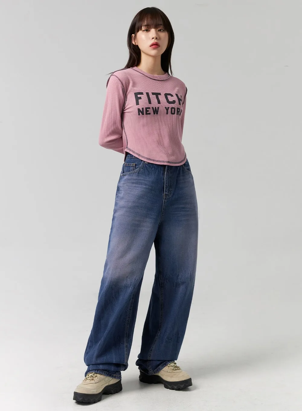 Wide Leg Cotton Jeans CG331