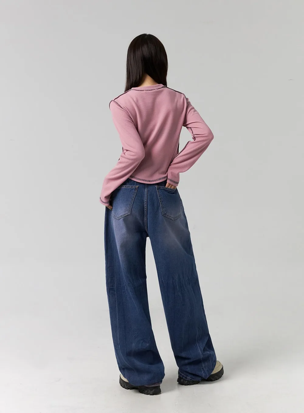 Wide Leg Cotton Jeans CG331