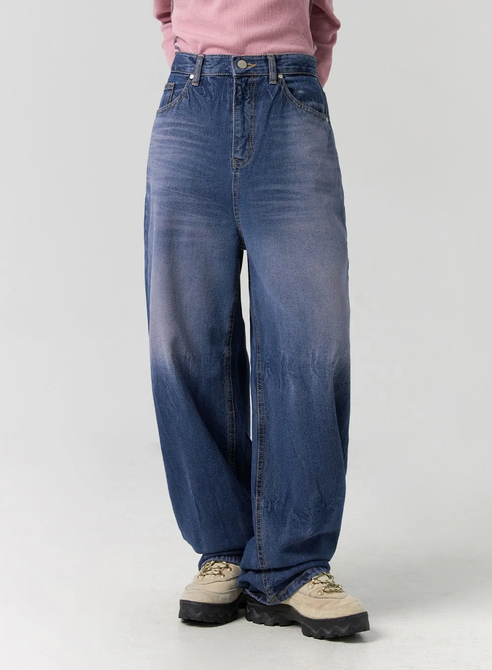 Wide Leg Cotton Jeans CG331