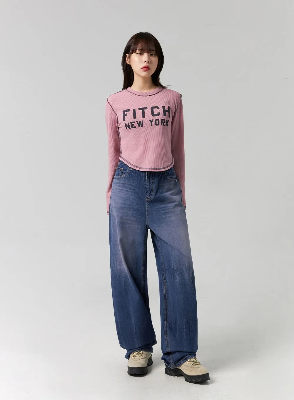 Wide Leg Cotton Jeans CG331