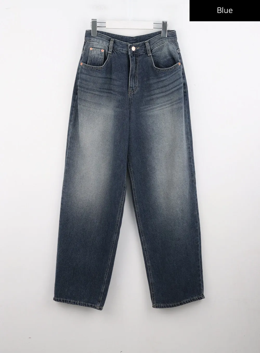 Wide-Leg Washed Jeans CG331