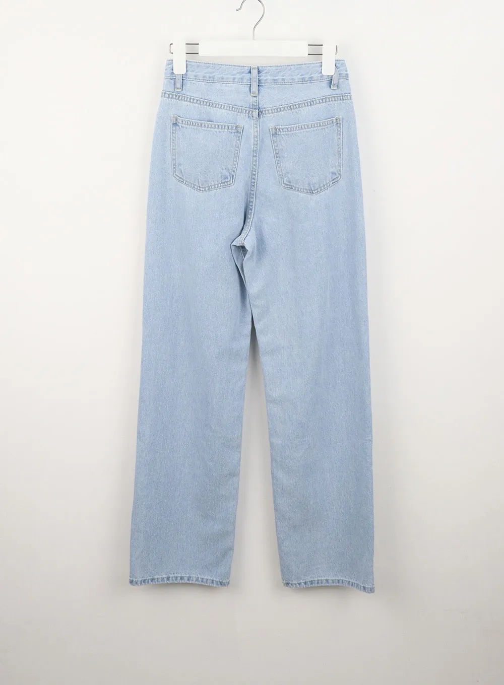 Wide Light Wash Jeans OL304