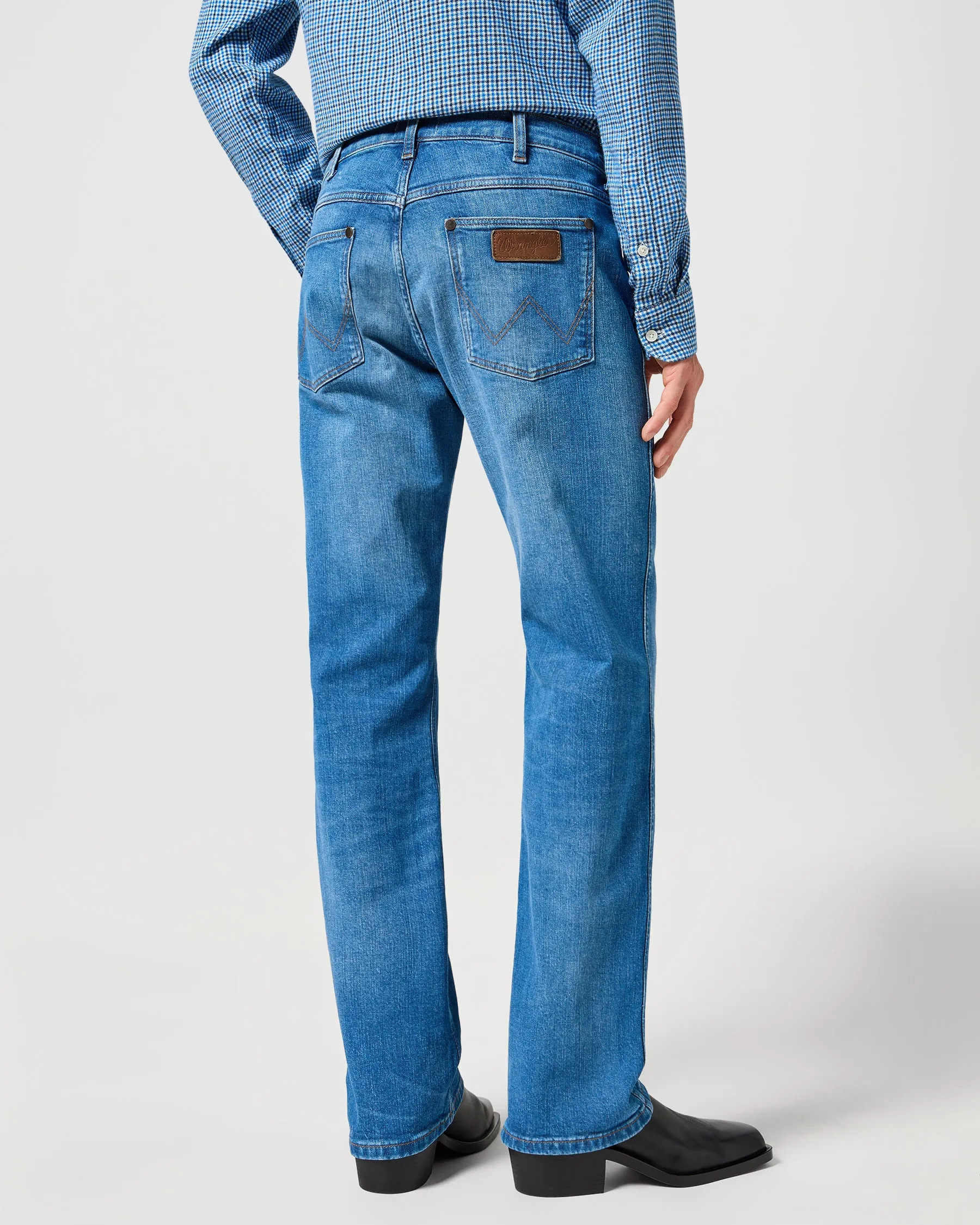 Wrangler Horizon Bootcut Mens Jeans - Prairie Blue